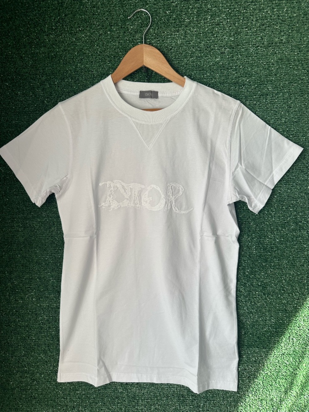 Dior Peter Doig Men T Shirt Embossed Logo Grewneck White S Cotton Made in Italy
